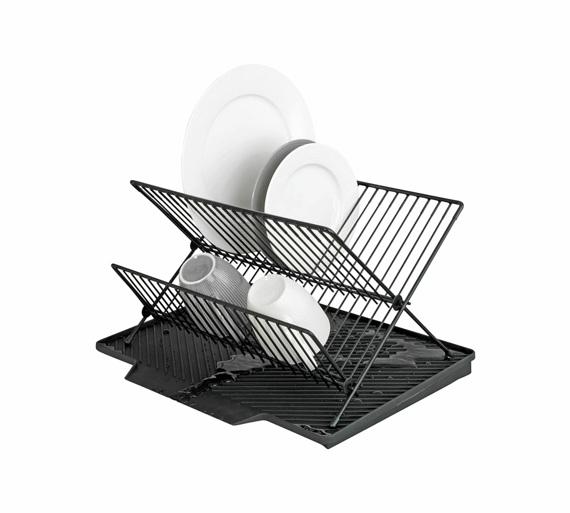 Abtropfgestell Edelstahl Kunststoff Schwarz 2