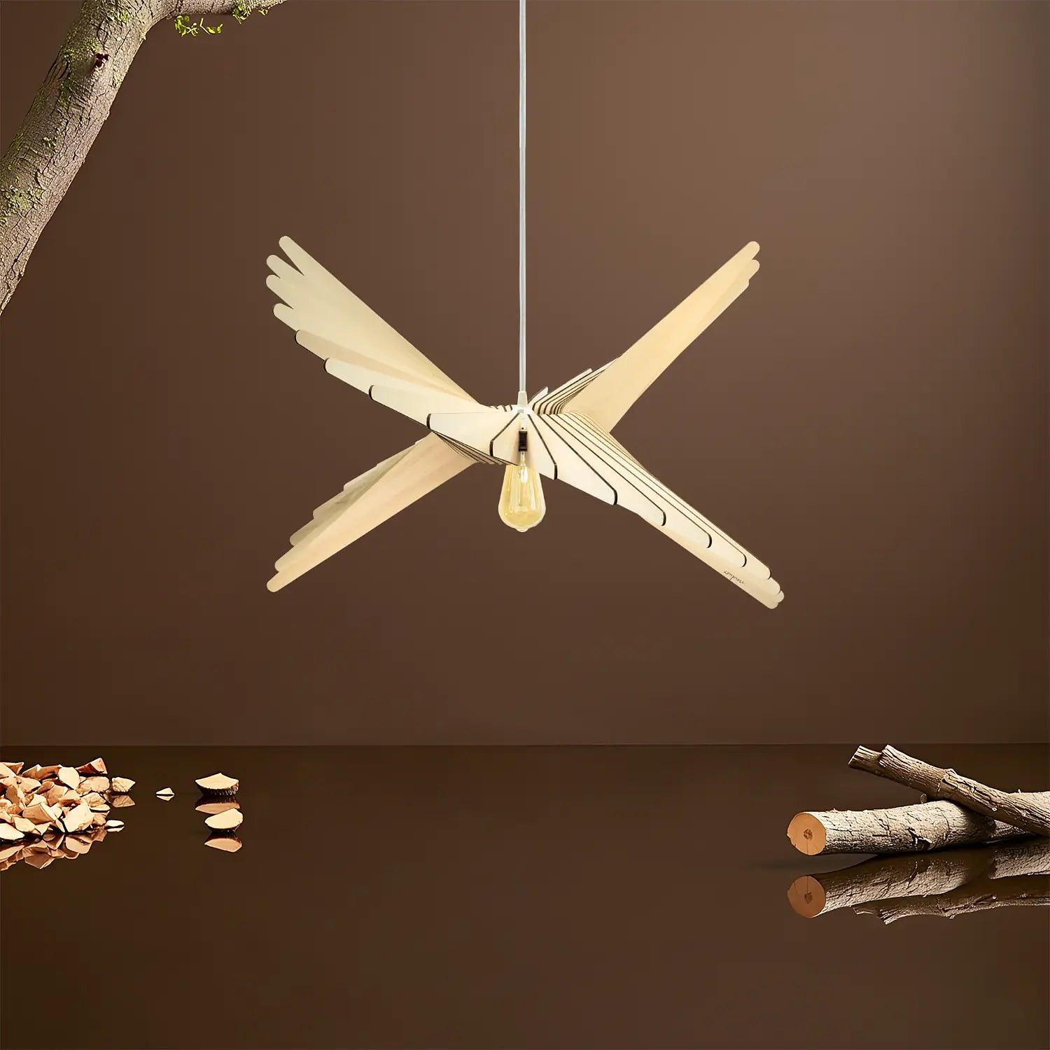 Albatros L'imparfait Pendelleuchte Holz 80cm 7