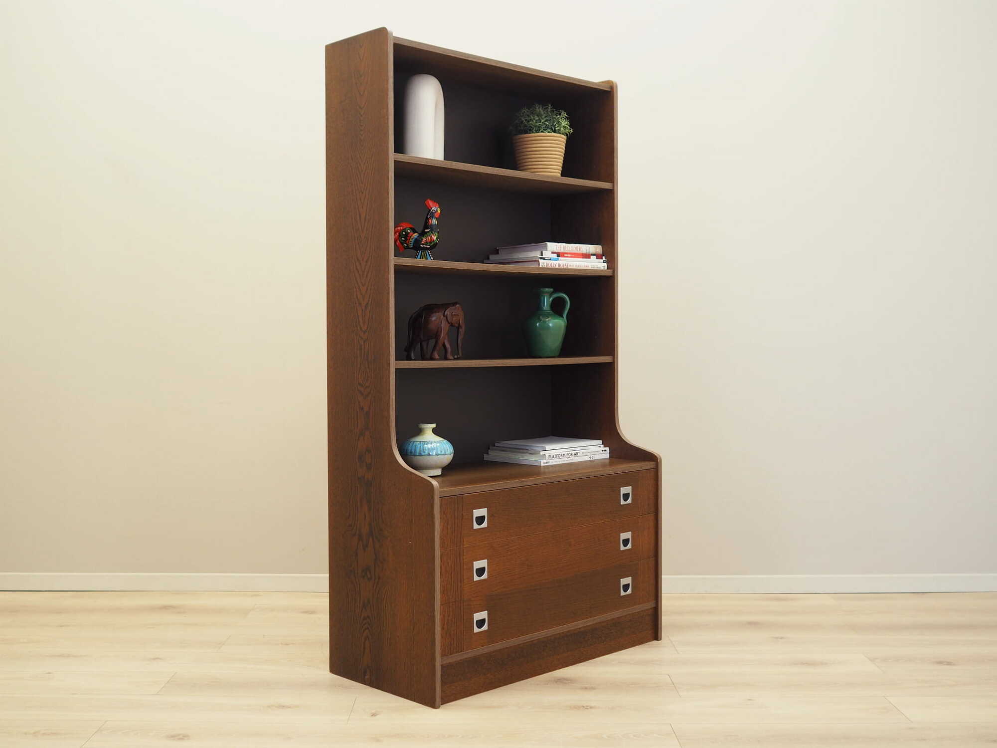 Bookshelf Wood Brown 1970s 4