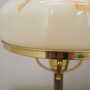 Vintage Tischlampe Glas Metall Gold 1970er Jahre 7