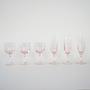 Glass Set Pink 1970s 2