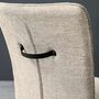 2x Dining chair steel fabric beige 6
