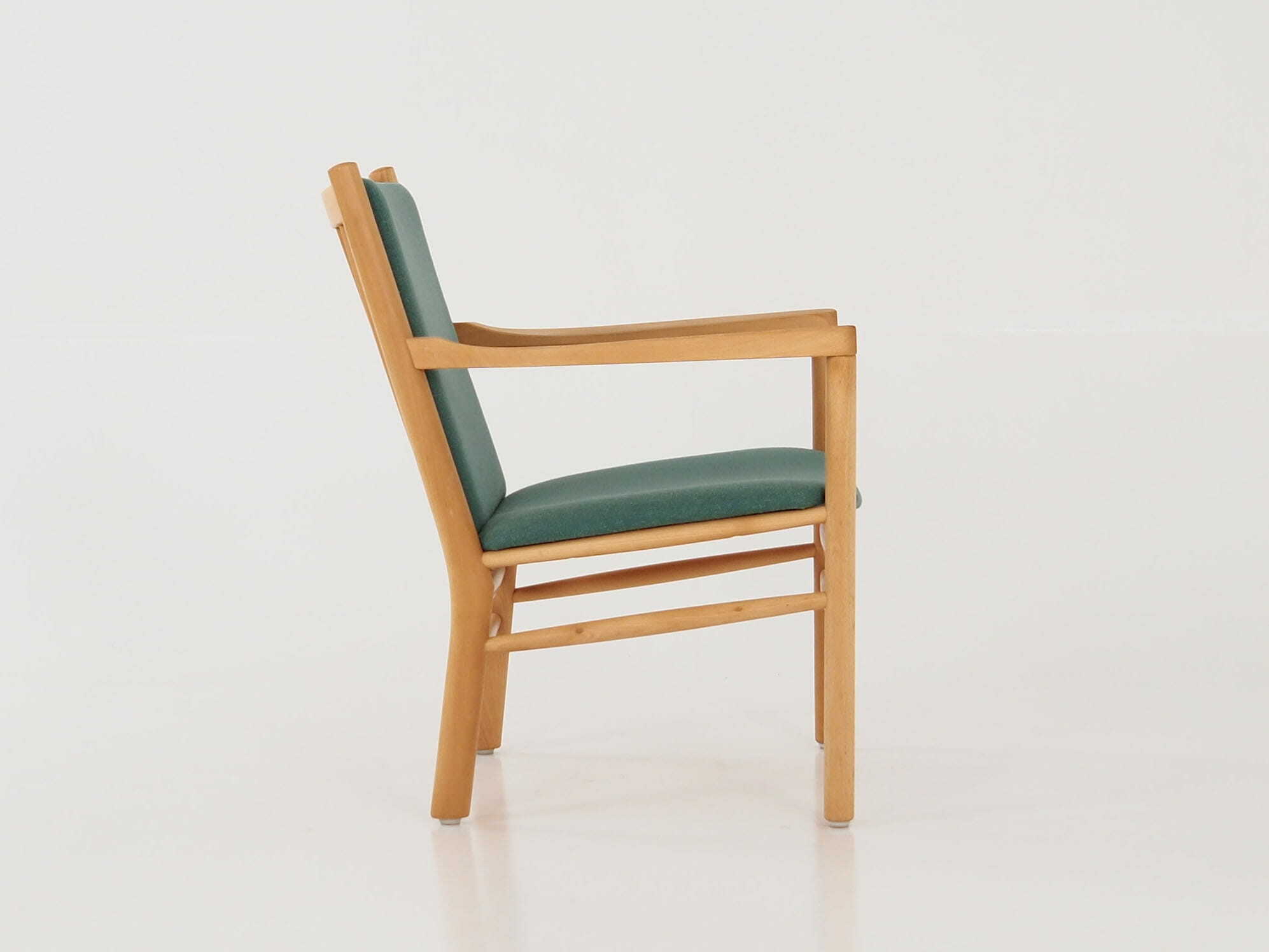 Vintage Stuhl Buchenholz Grün 1970er Jahre 6