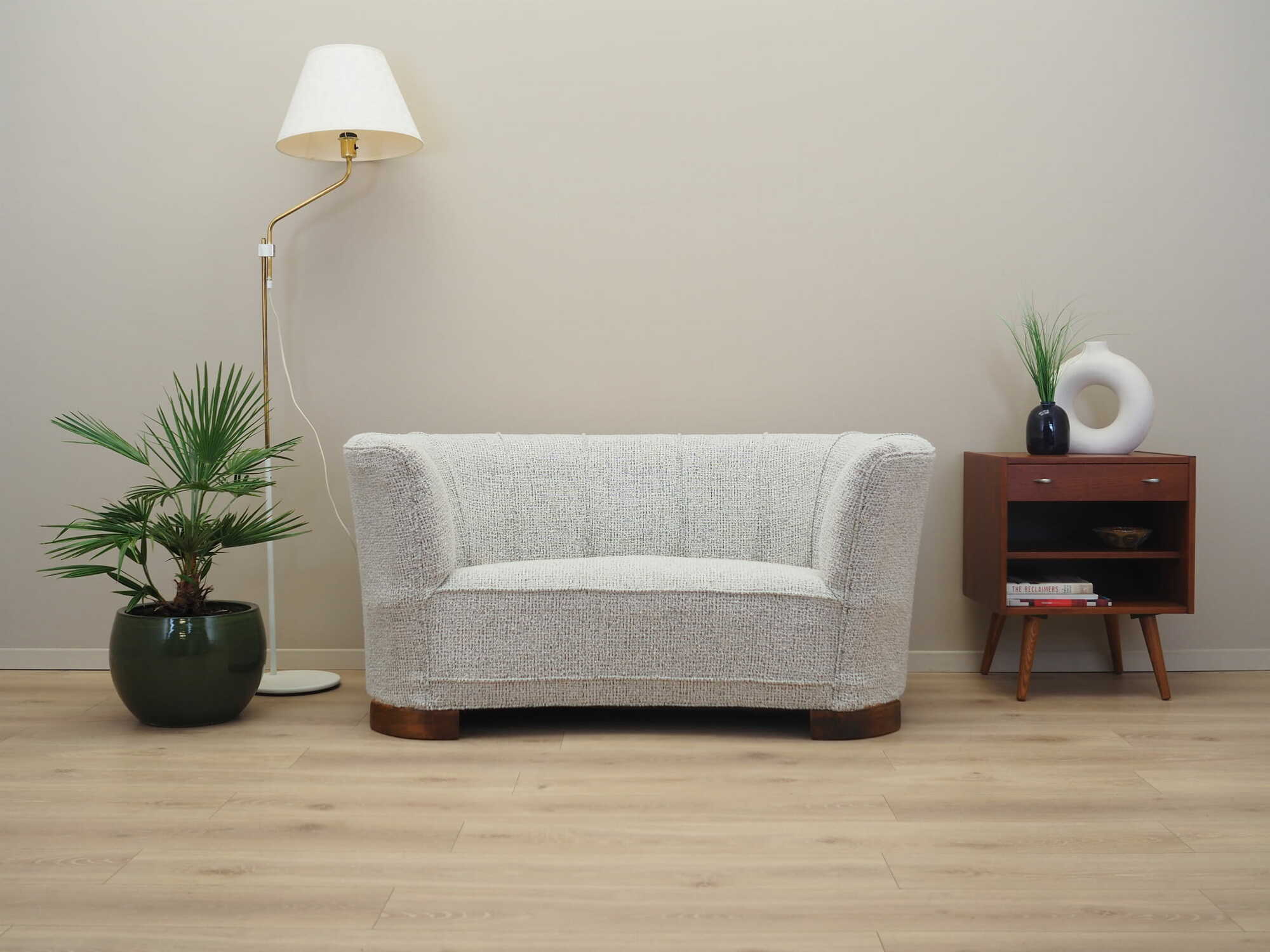 Sofa Textil Grau 1960er Jahre 1