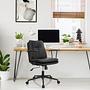 SMALLO Office Chair Swivel Faux Leather Black 3