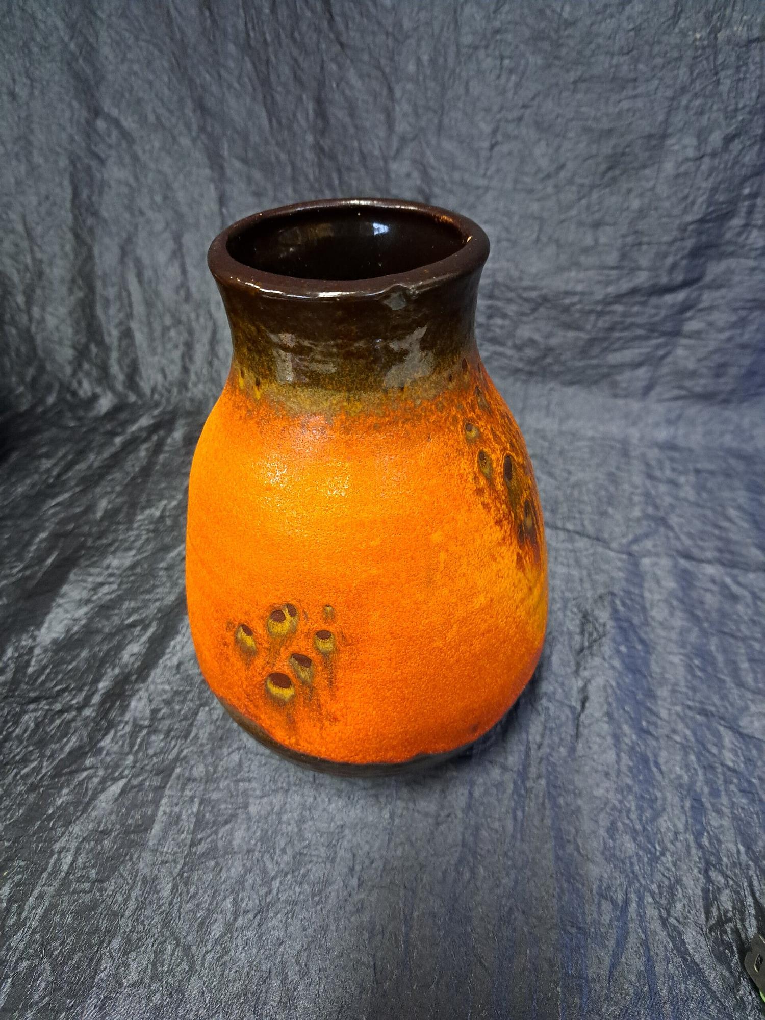 Fat Lava Vase Keramik Orange 2