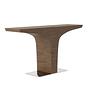 Rectangular console table wood veneer steel 0