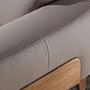 Sofa 2-Sitzer Leder Grau 7