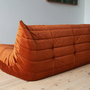 Togo Sofa 3-Sitzer Samt Bernstein-Orange 4