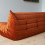 Togo Sofa 3-seater velvet amber-orange 4