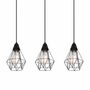 Pendant lamp 3-light iron black 0