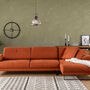 Sofa Récamiere Rechts Groß Polyester Holz Orange 0