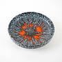 Decorative plate ceramic turquoise 1960s 4