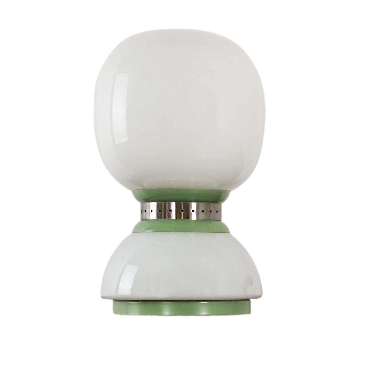 Tischlampe Metall Glas 1970er Jahre 0