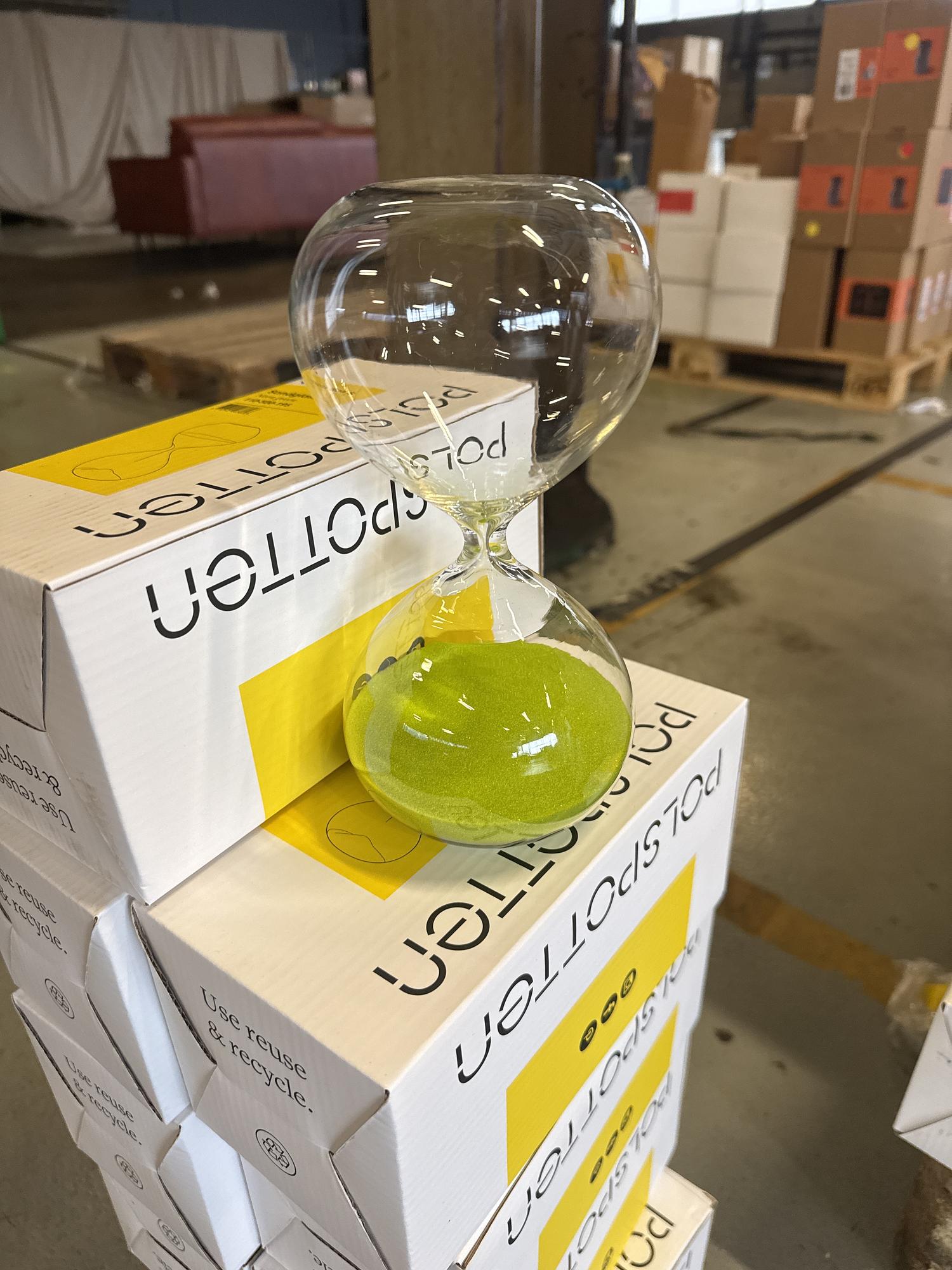 Hourglass Ball Glass Transparent Green 4