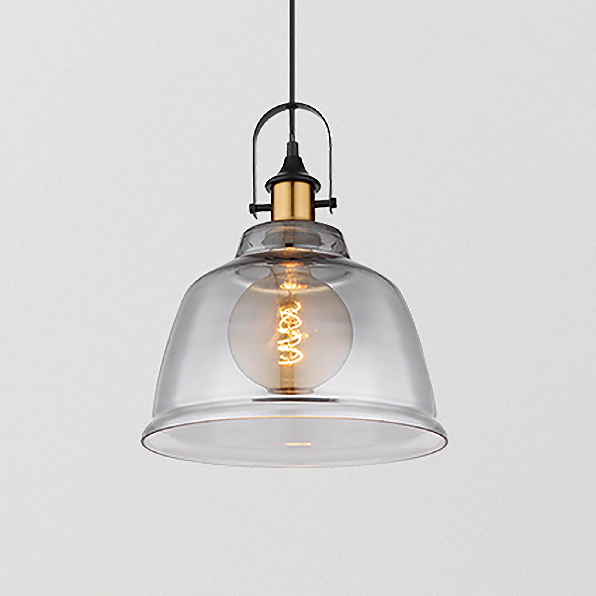 1-Flammig Dorothea Typ B Pendelleuchte Farbglas Eisen  1