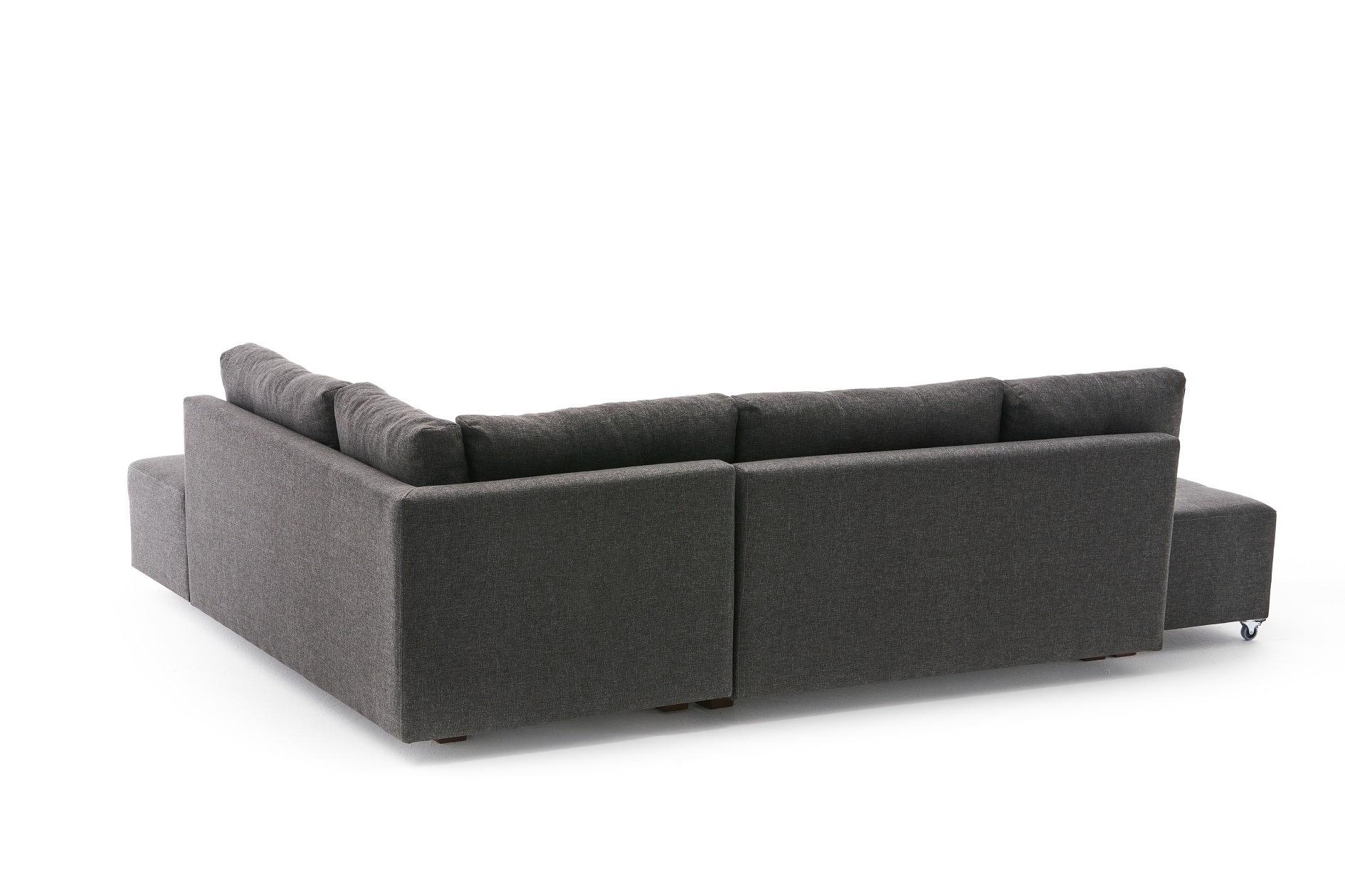 Manama Corner Sofa Bed Right - Anthracite 9