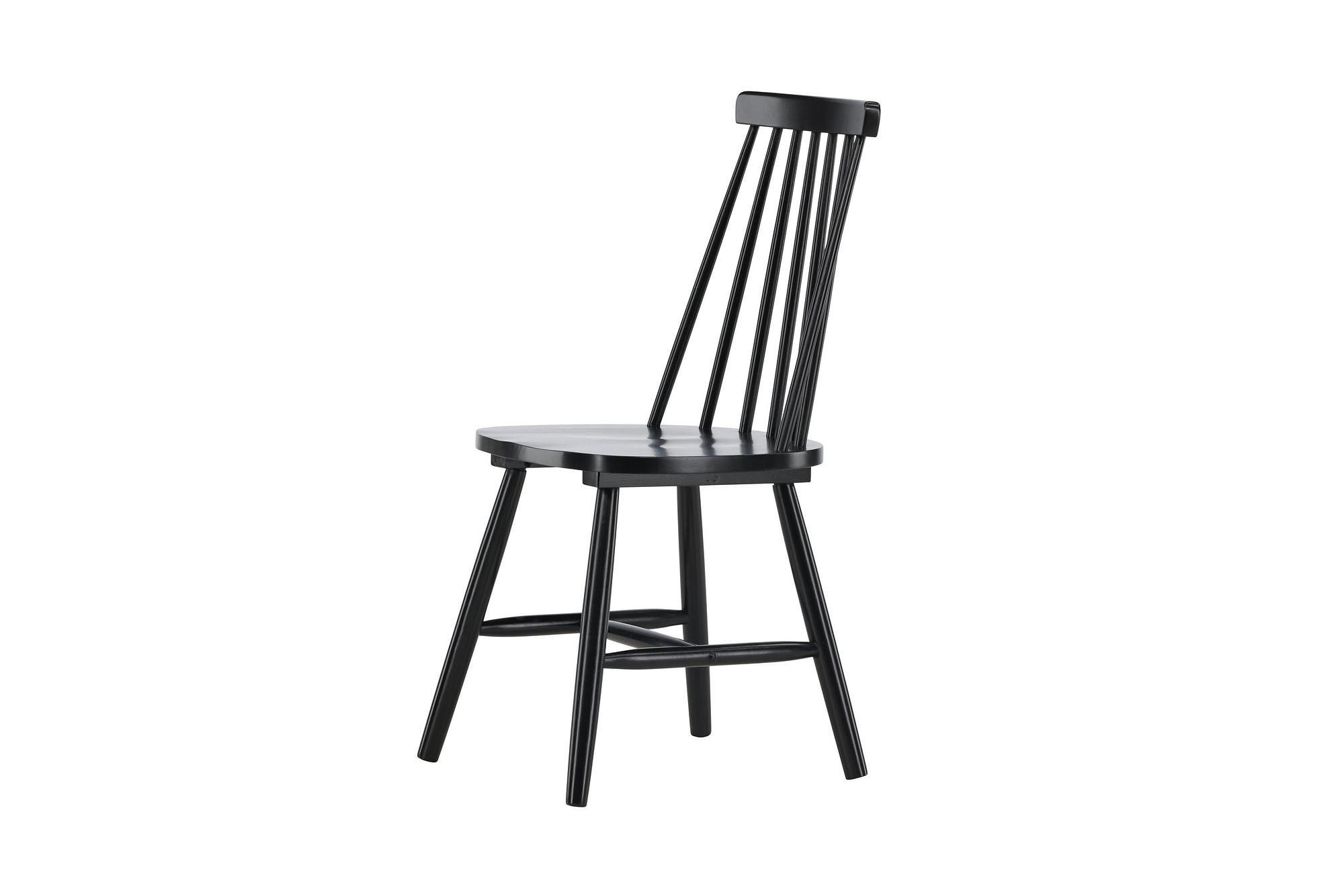 Lönneberga 2x Dining chair set Rubberwood Black 3