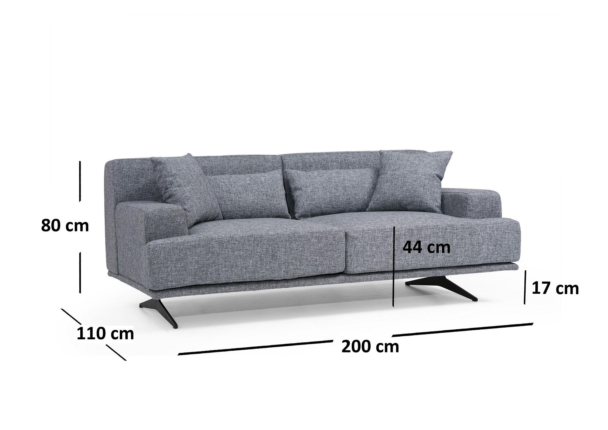 Bentley 2-Sitzer Sofa Grau 7