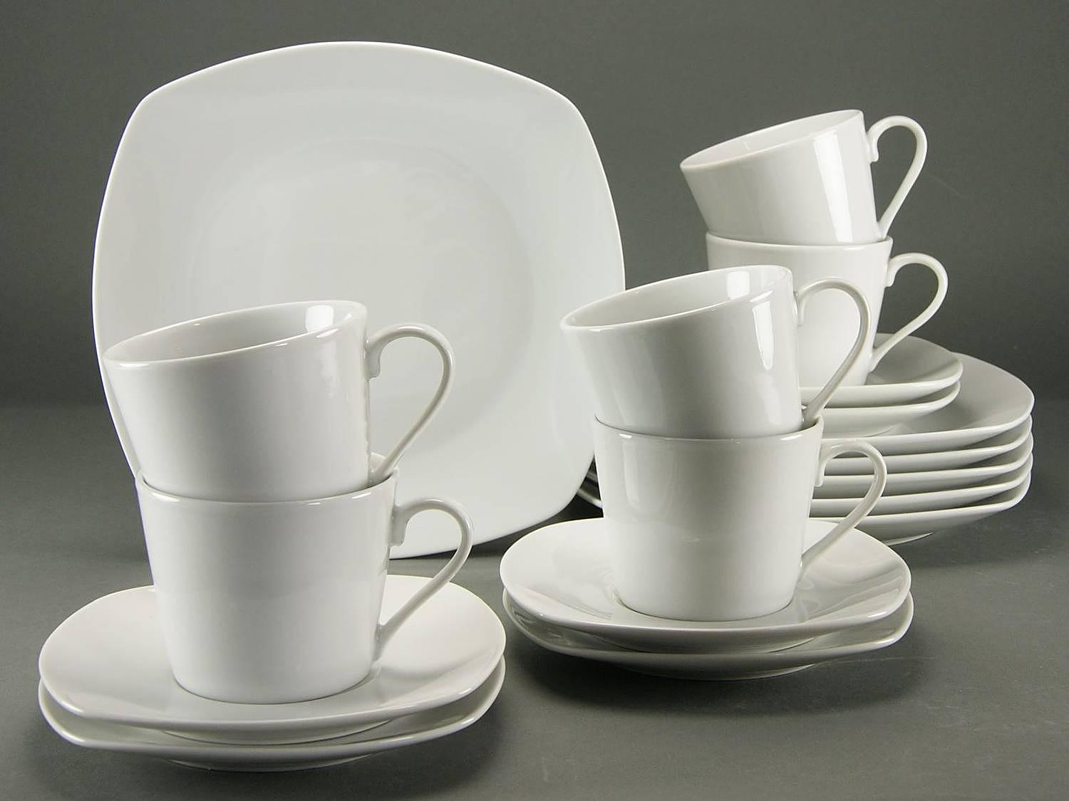 Amelie Coffee Service 18-piece Porcelain White  2