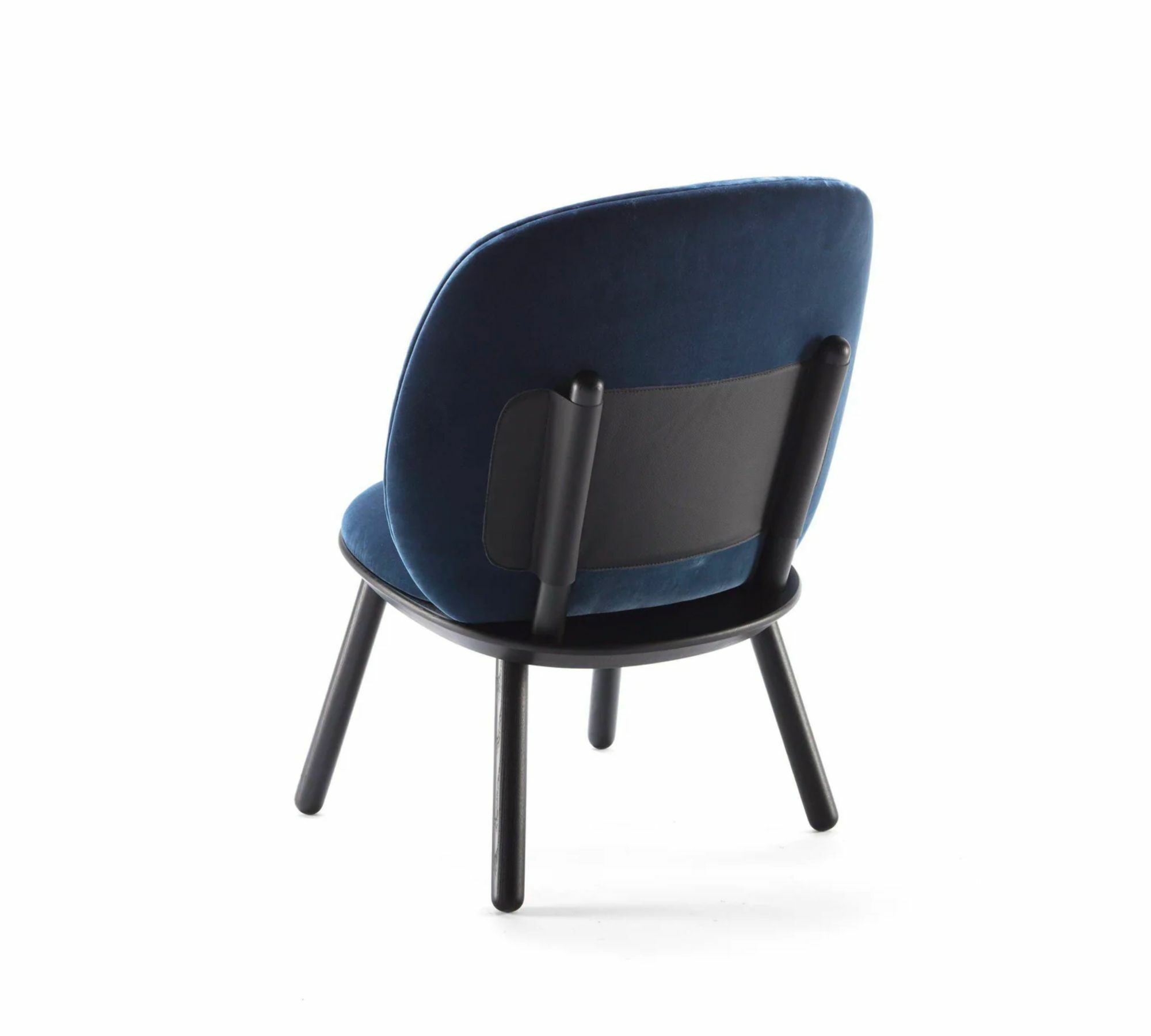 Naïve Lounge chair Ash wood Velvet Navy 1