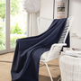 Leichte Decke aus Waffelpiqué 100% Baumwolle Navy Single 3