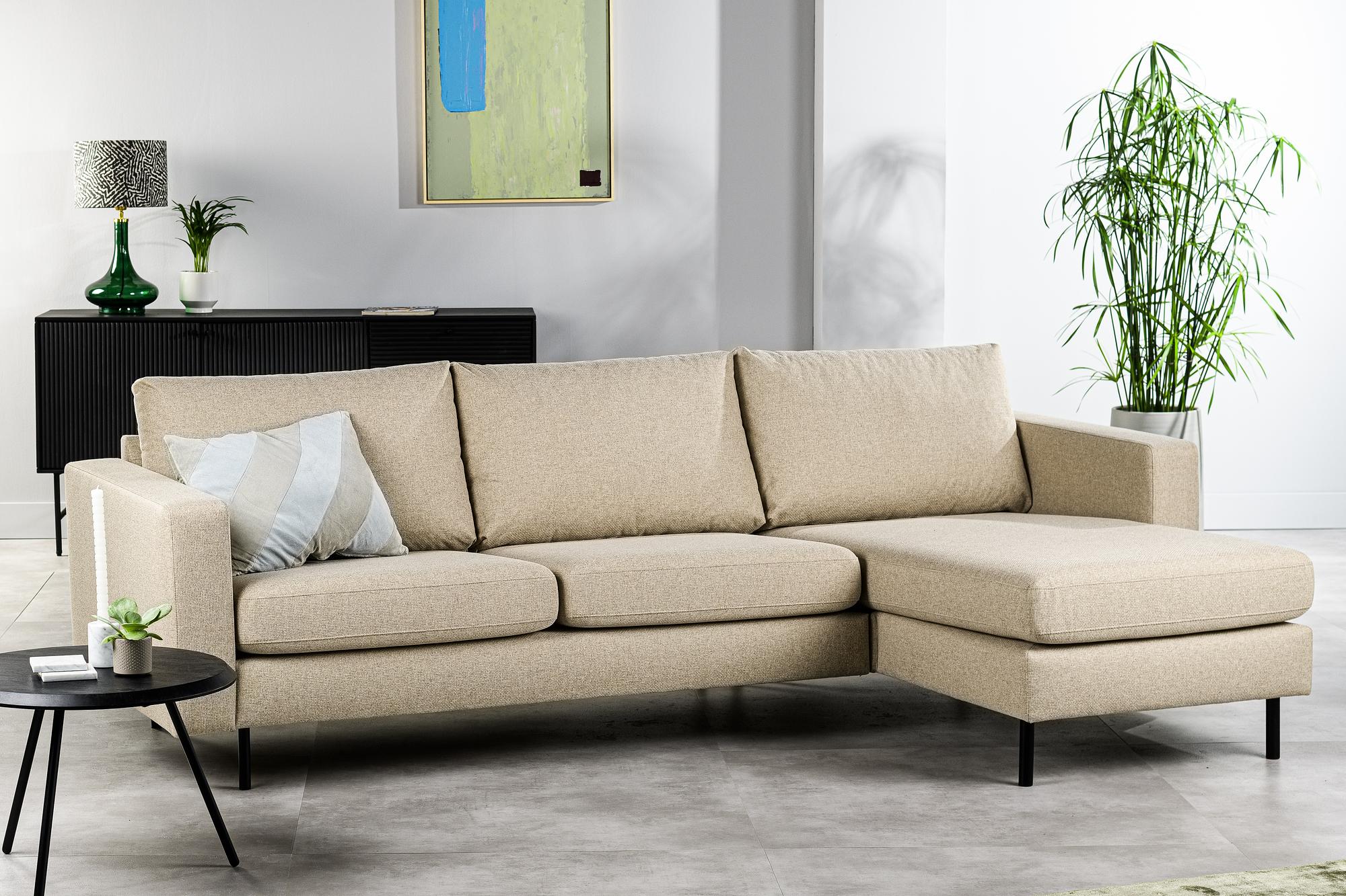 Sofa 3-Seater Chaiselongue Left Right Dillon Cream 9