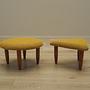 2-Piece stool set brown mustard yellow 1990s 2
