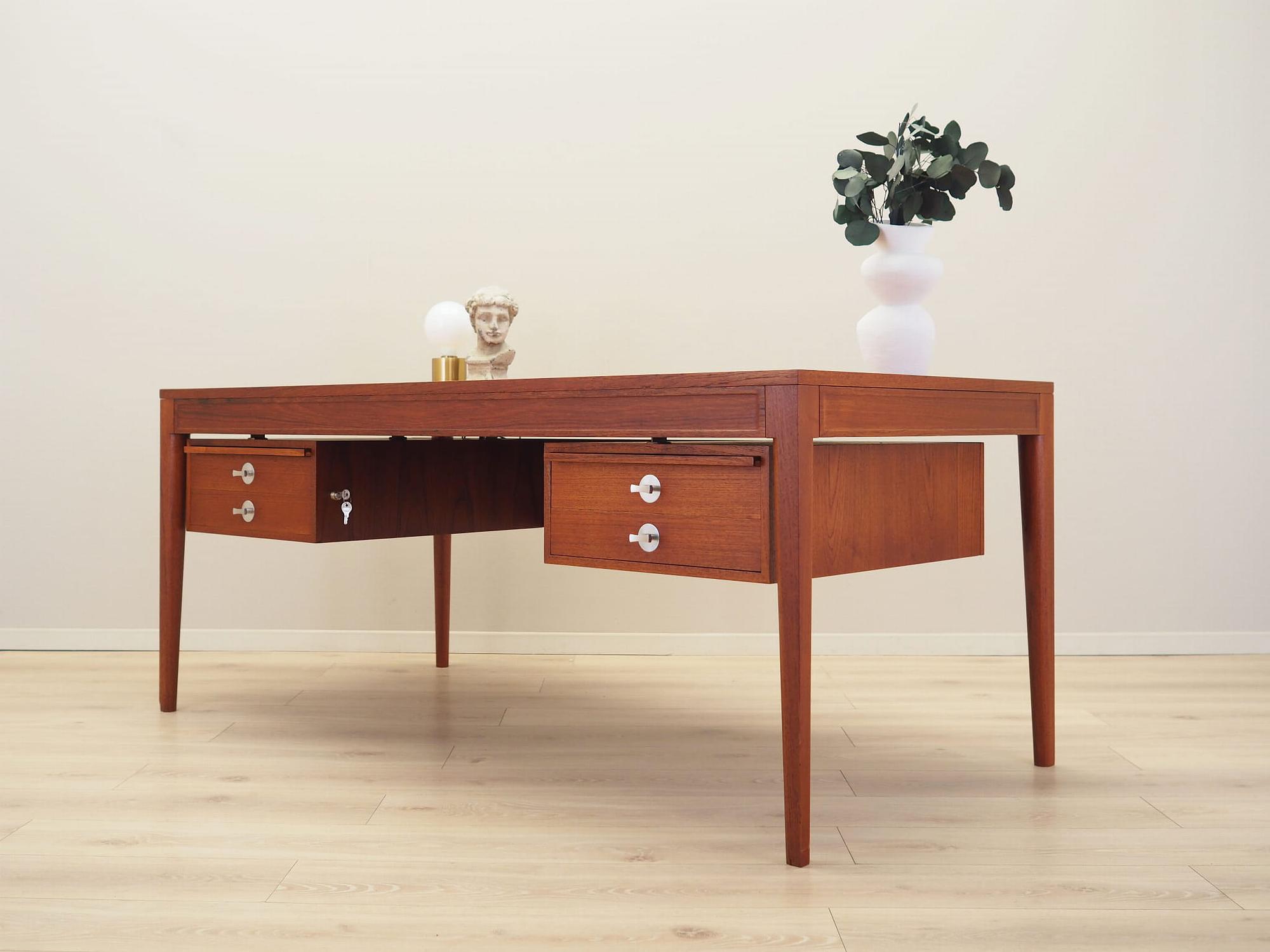 Schreibtisch Teakholz 1970er Jahre 2