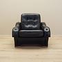 Armchair Faux Leather Black 1980s 4