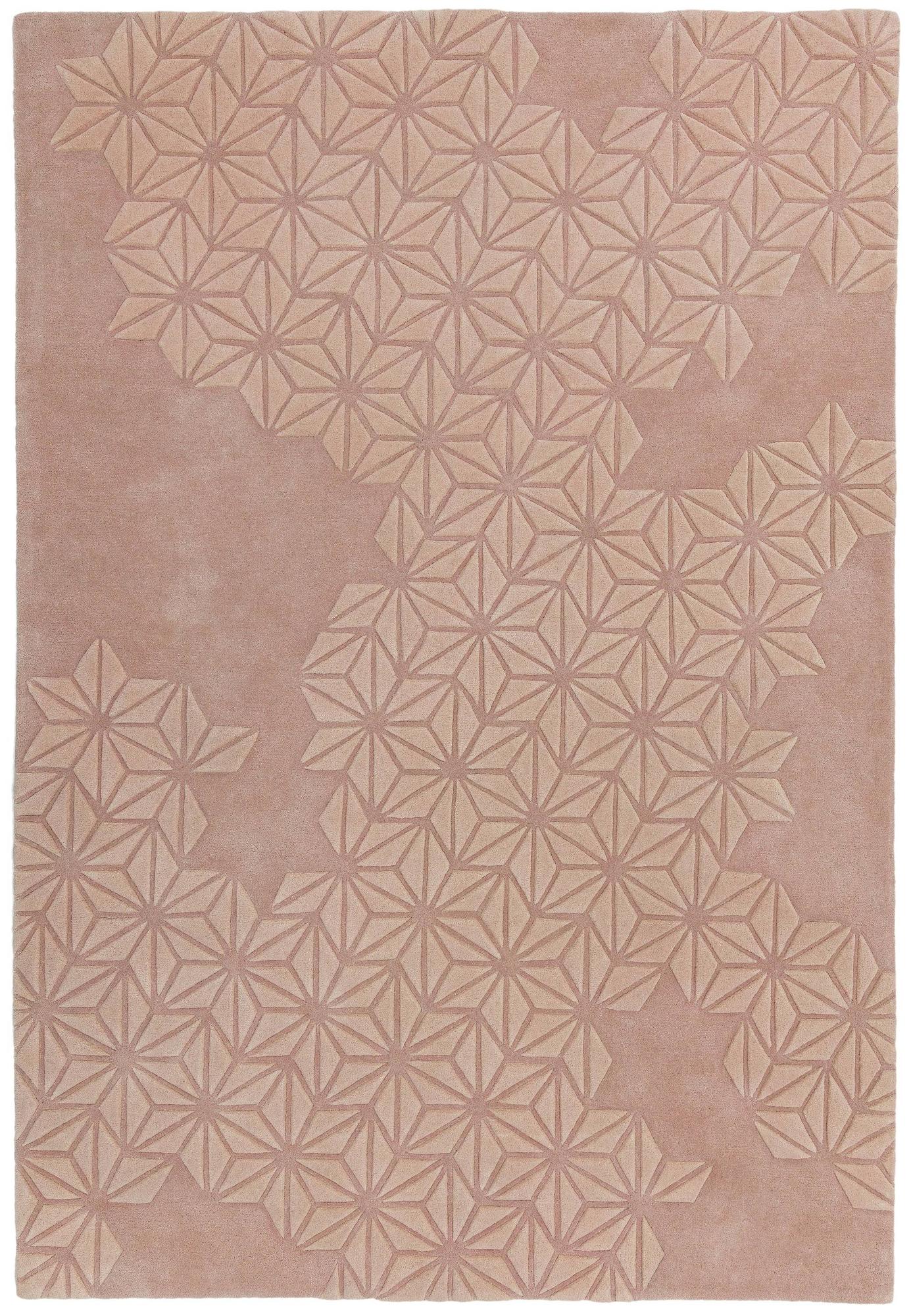 Starburst Carpet Wool Pink 120x170cm 0