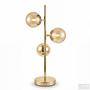 Table lamp Ilumo 3-light colored glass gold 3