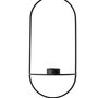 POV Oval Teelichthalter Metall Schwarz 0