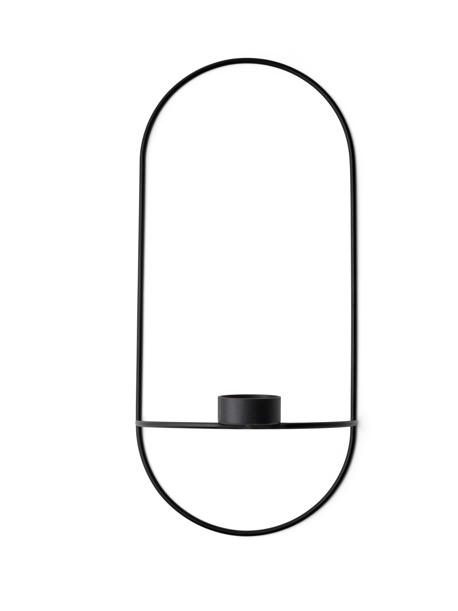 POV Oval Teelichthalter Metall Schwarz 0