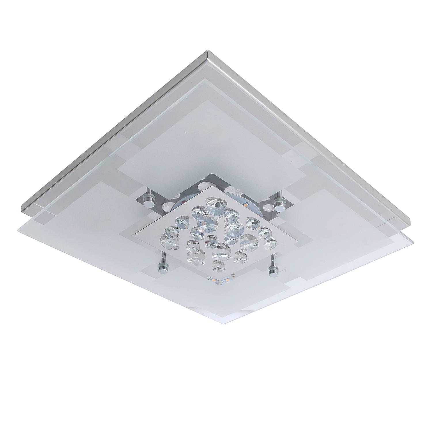 5-Flammig LED-Deckenleuchte Chur II Kristallglas Edelstahl 3