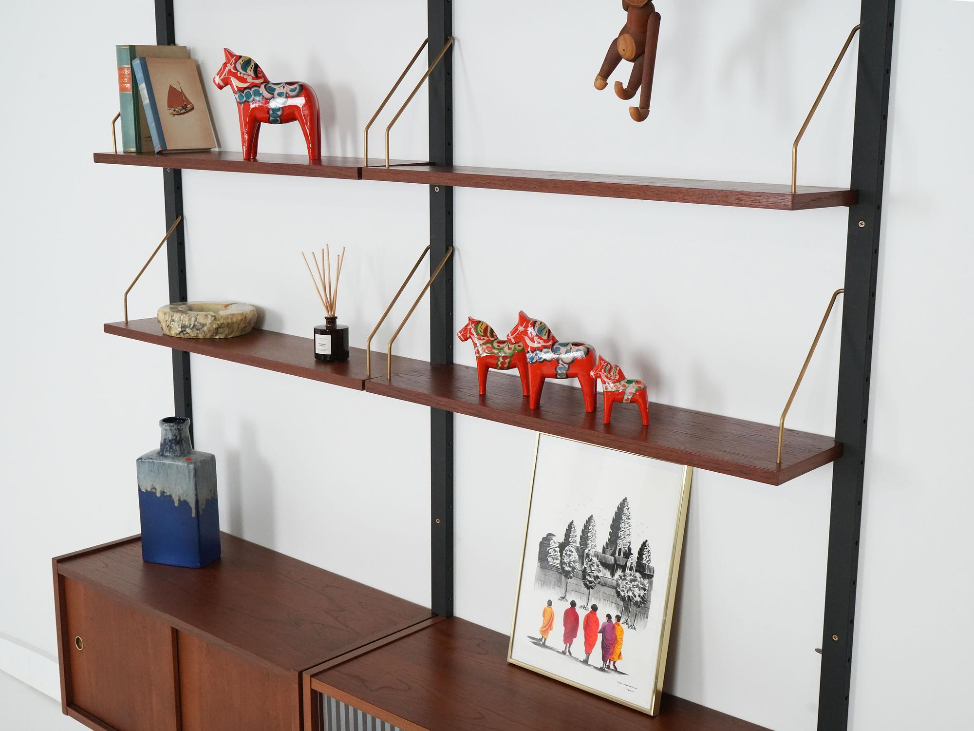 System bookshelf Teakwood 1960s 11