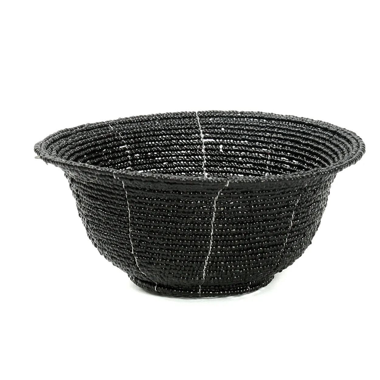 Perlenbesetzte Schüssel Schwarz 0