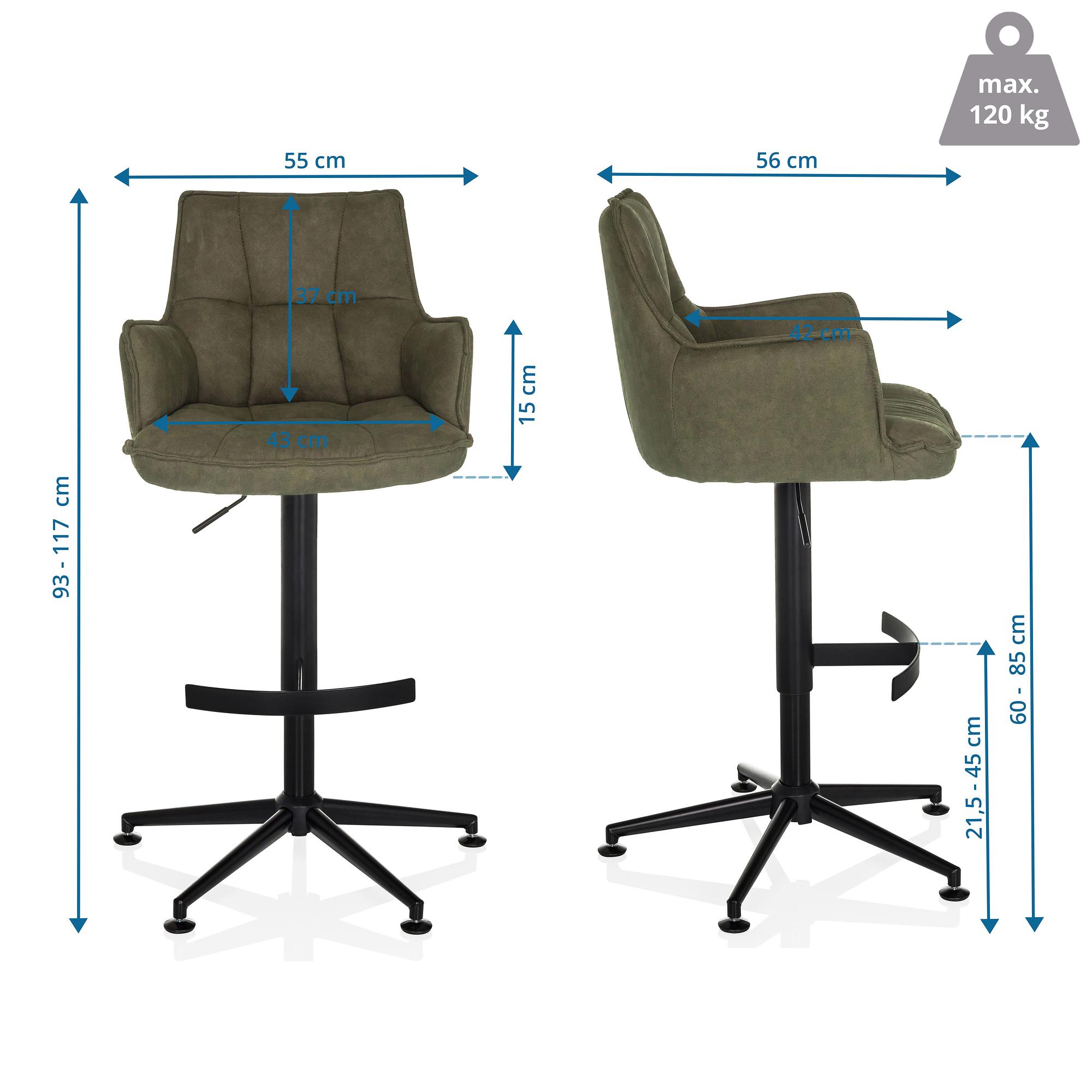 SOLAO LIFE HIGH Sgabello da bar Tessuto Verde 4