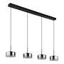 Belinda LED Pendant Light Smoked Glass Black 4