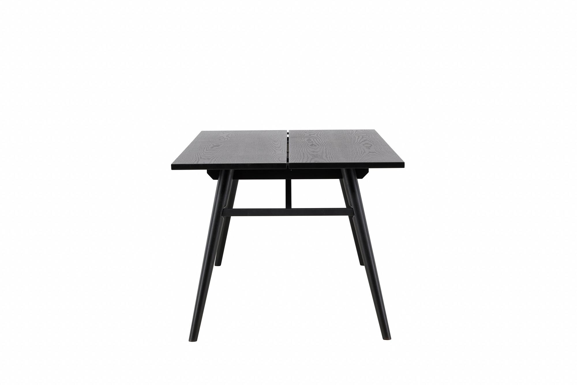 Ausziehtisch Schwarz Gebürstet 190x95cm 6