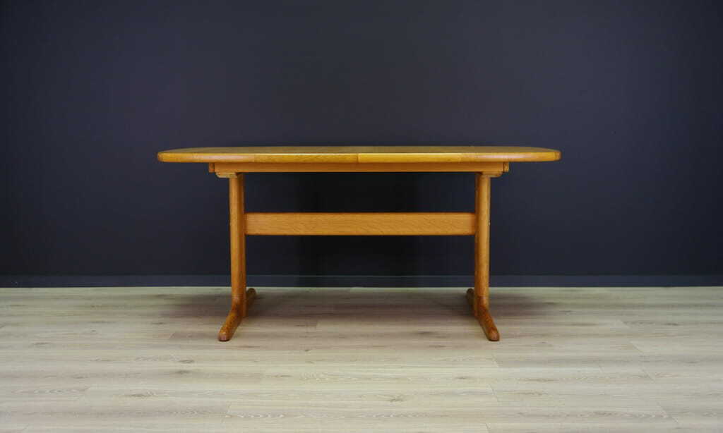 Vintage Table Ash Wood Brown 1960s 1