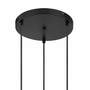 Pendant lamp 3-light metal black gold 4