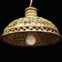 Vintage Pendant Lamp Ceramic Yellow 1960s 3