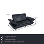 Rossini Sofa 2-Sitzer Leder Dunkelblau 1