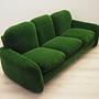 3-Sitzer Sofa Velours Grün 1970er Jahre 9