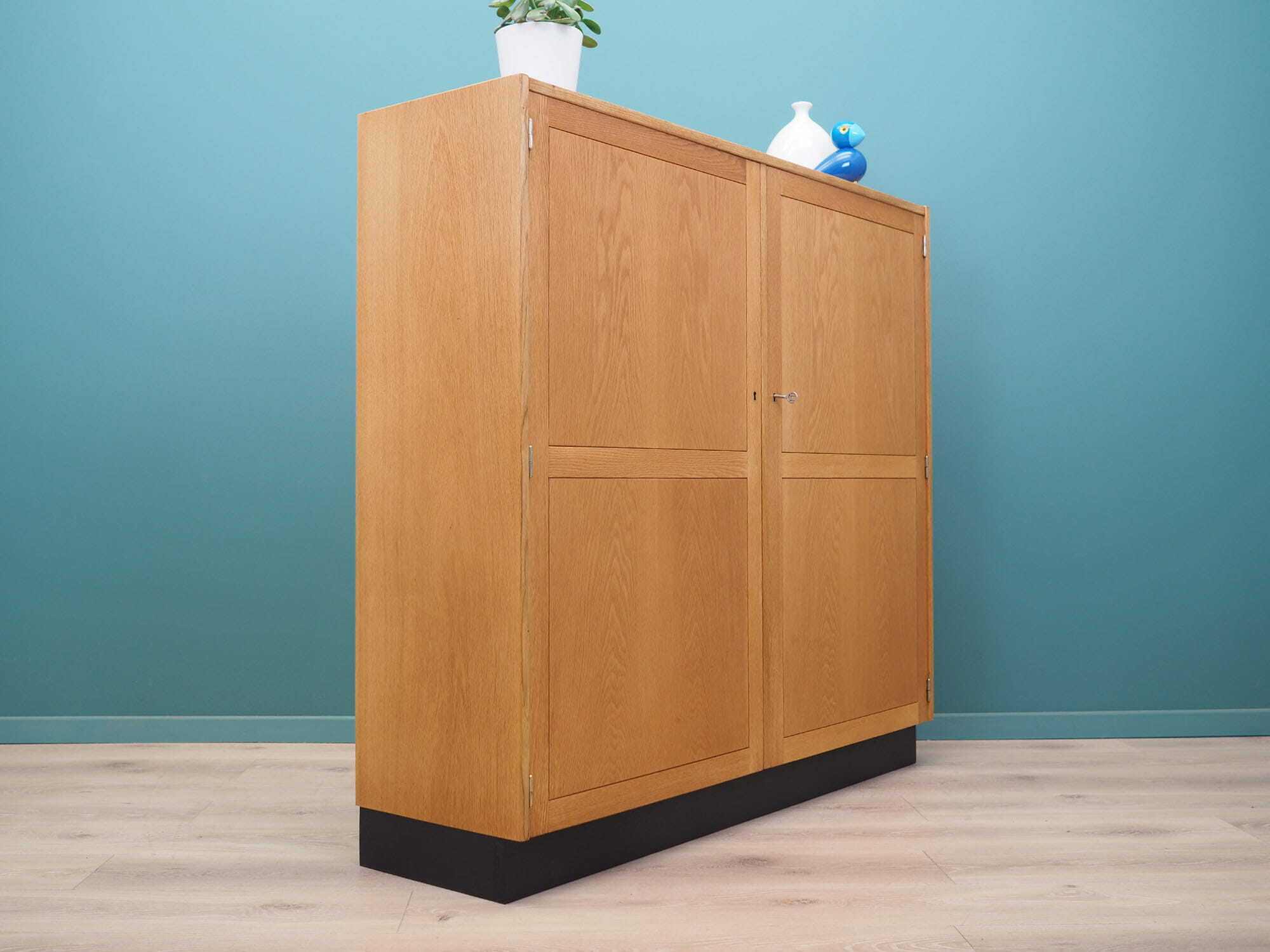 Vintage cabinet Oak wood Brown 1960s 4