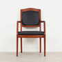 Chair Wood Leather Black 1970s 1