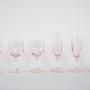 Glass Set Pink 1970s 3