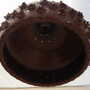 Vintage pendant lamp ceramic brown 1960s 6