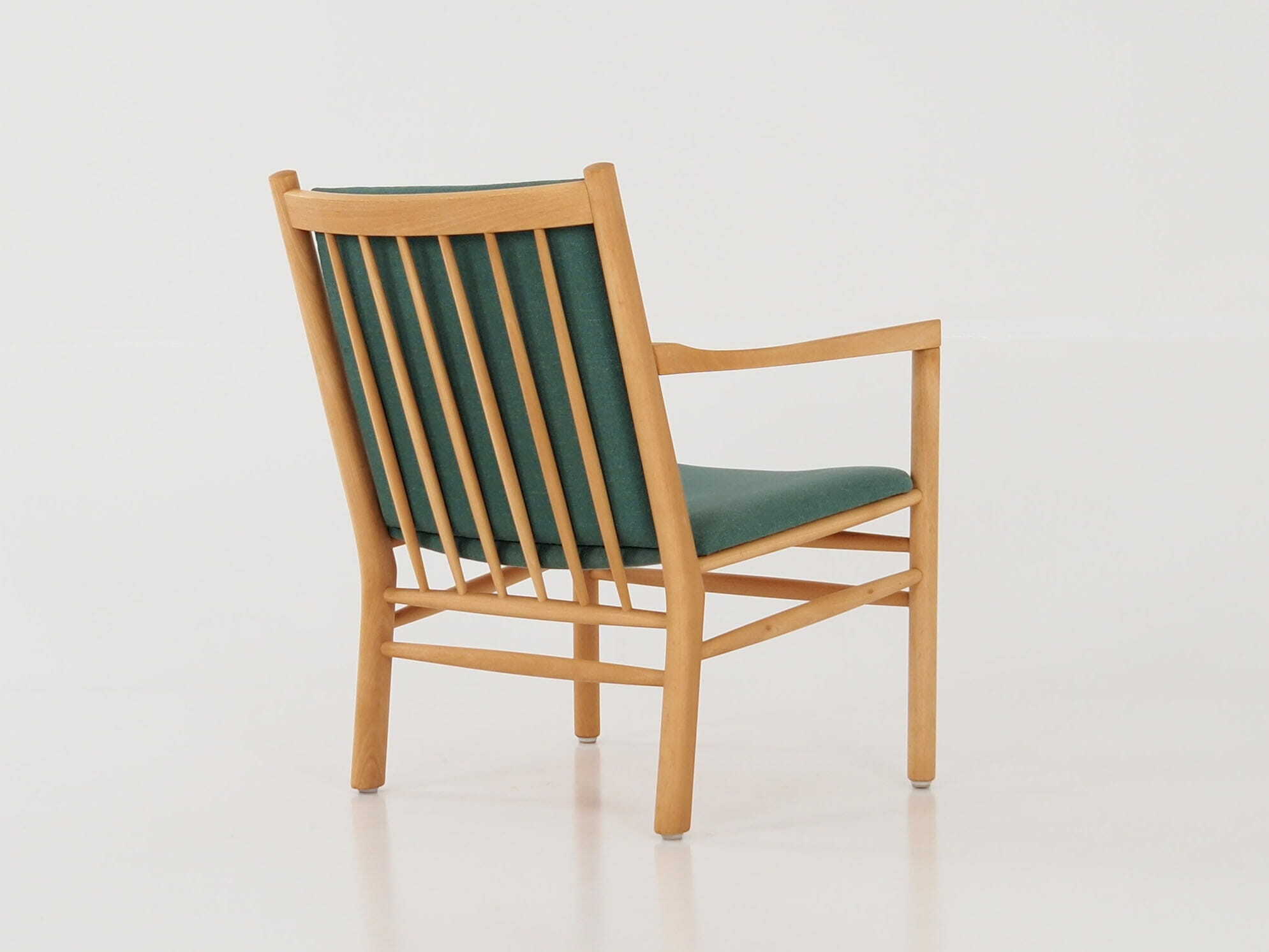 Vintage chair Beech wood Green 1970s 5